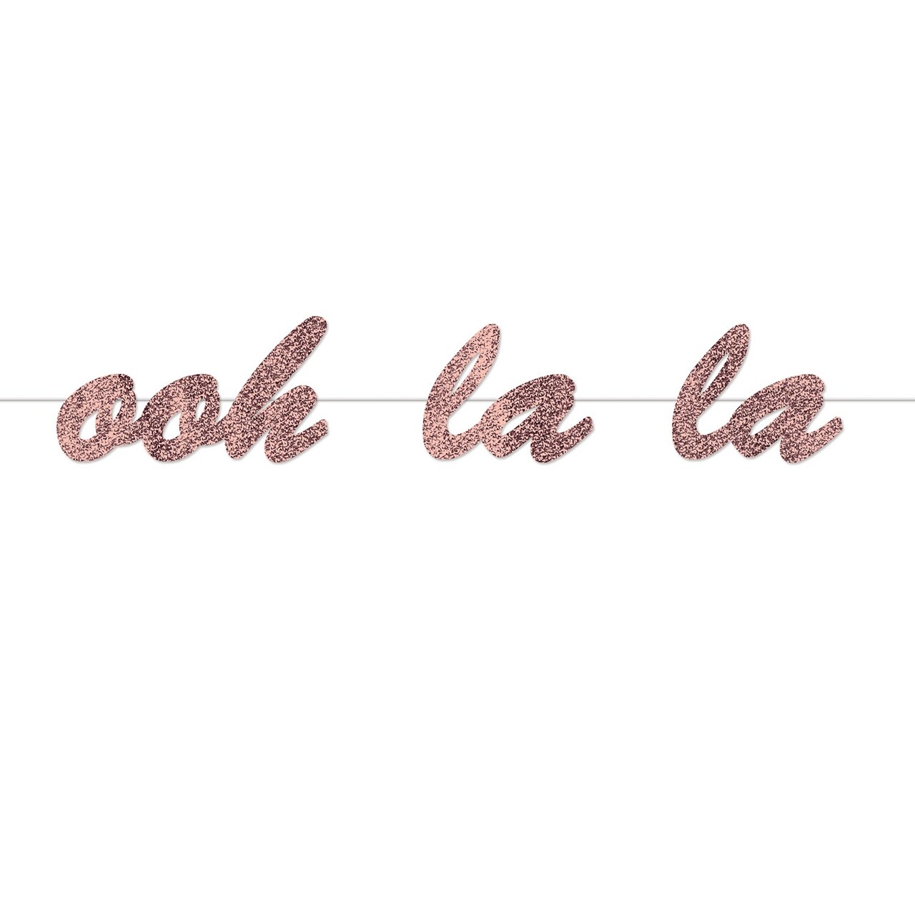 Party Central Club Pack of 12 Glittered Pink Textured 'Ooh La La' Streamers Party Decors 4'